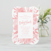 Enfant rose fille douche Invitation Floral Aquarel (Debout devant)