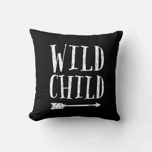 Enfant sauvage noir et blanc coussin (Recto)