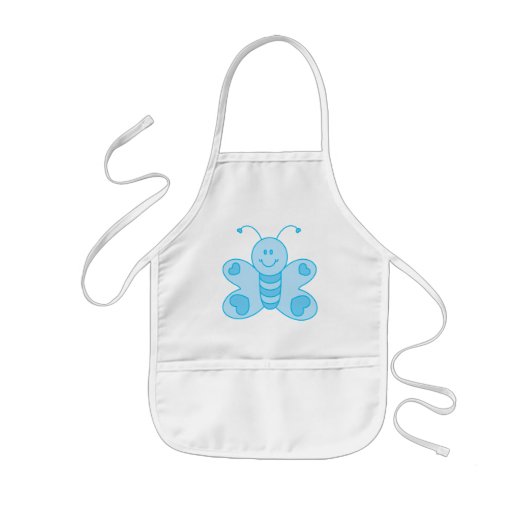 Enfant Tablier bleu papillon (Devant)