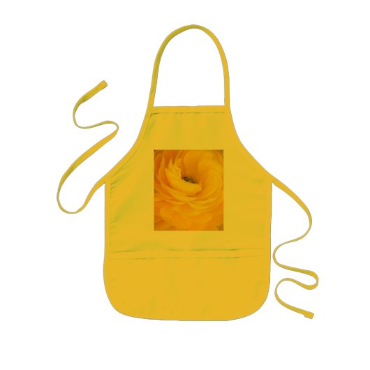 Enfant Tablier de filles de rose jaune (Devant)