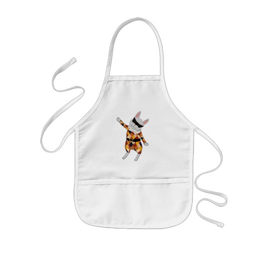 Enfant Tablier de lapin de harlequin de danse (Devant)