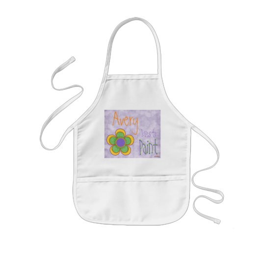 Enfant Tablier de peinture à fleurs (Devant)