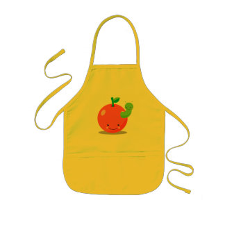 Enfant tablier de pomme de kawaii