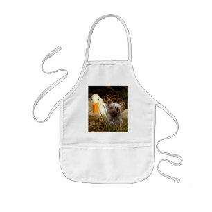 Enfant Tablier de Yorkshire Terrier avec le canard