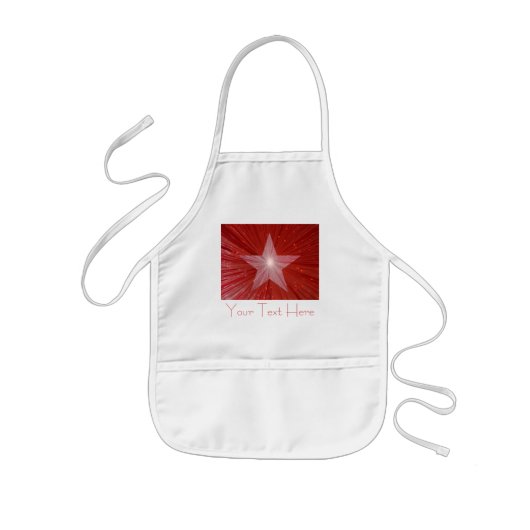 Enfant Tablier enfants Red Star 'Your Text' (Devant)