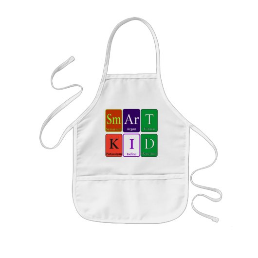 Enfant Tablier futé d'enfant écrit dans les éléments (Devant)