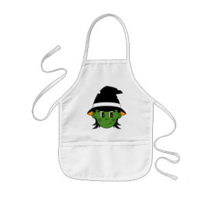 Enfant Tablier mignon de Halloween de sorcière