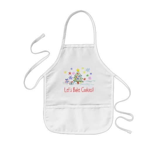 Enfant Tablier mignon de Noël d'enfants pour la cuisson (Devant)