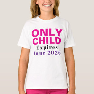 Enfant unique Expirant T-shirt rose drôle grande s