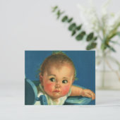 Enfant vintage, Bébé mignon dans une invitation à (Debout devant)