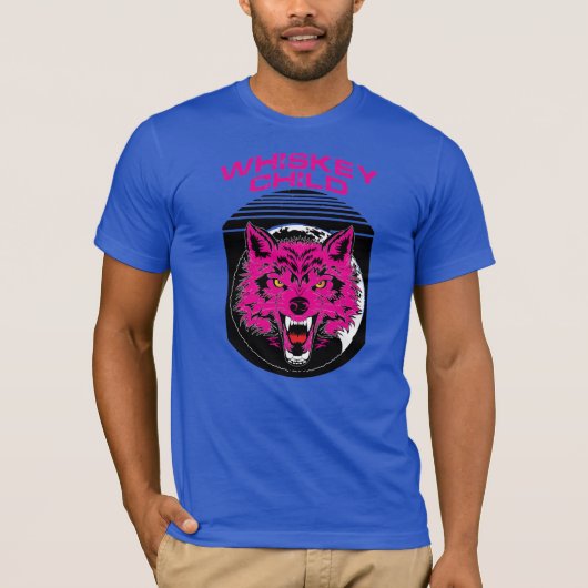 ENFANT WHISKEY - T-shirt avec logo PINK WOLF (Devant)