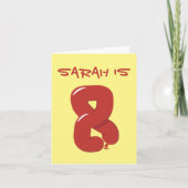 Enfants 8e, Bonne carte d'anniversaire, (Devant)