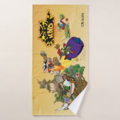 Enfants à côté des postes de BATAILLE ! (Serviette de bain)