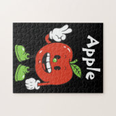 Enfants ABC Alphabet Apple Black Puzzle (Horizontal)