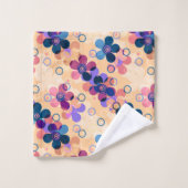 Enfants Abstraits mignon dessin animé fleurs fleur (Gant de toilette)