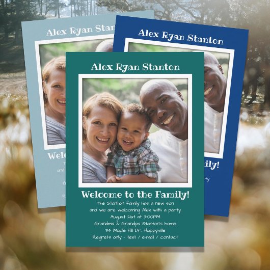 Enfants Adoption Photo Party Invitation Modèle