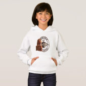 Enfants "Alimenté par le café" Sweat à capuche pre (Devant entier)