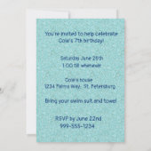 Enfants Aqua Parties scintillant Requin Invitation (Dos)