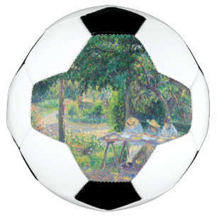 Enfants attablés dans le jardin Camille Pissarro