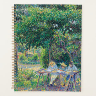 Enfants attablés dans le jardin Camille Pissarro Planner