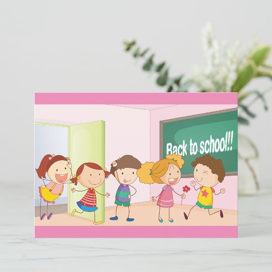 Enfants aux invitations de l'école