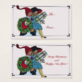 ENFANTS AVEC CADEAUX DE NOËL (Devant & derrière)