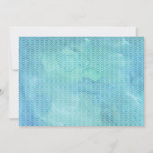 Enfants Baleines photo Aquarelle Invitation d'anni (Dos)