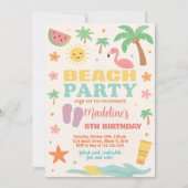 Enfants Beach Bash Anniversaire Invitation & Décor (Devant)