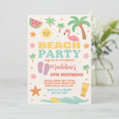 Enfants Beach Bash Anniversaire Invitation & Décor (Debout devant)