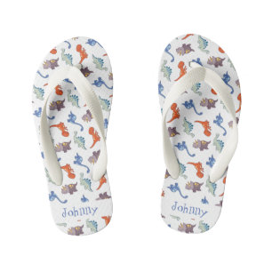 Enfants Belle tongs de dinosaure personnalisée pour les en
