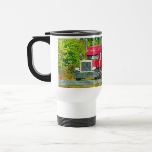 Enfants Big Red Cargo Camion Boire Mug (Gauche)
