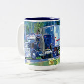Enfants Big Rig Camion de fret Boire Mug (Devant gauche)