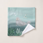 Enfants Bleu mou sous le phoque de l'océan (Gant de toilette)