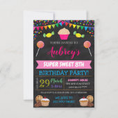 Enfants Candy Fête à thème Anniversaire Invitation (Devant)