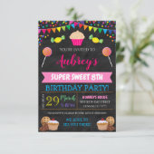 Enfants Candy Fête à thème Anniversaire Invitation (Debout devant)