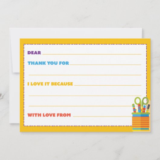 Enfants Cartes de remerciements (Devant)