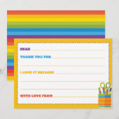 Enfants Cartes de remerciements (Devant / Derrière)