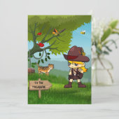 Enfants Chasse au trésor Invitation à la fête d'an (Debout devant)