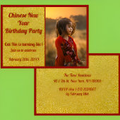 Enfants Chinois Nouvel An Carte d'Invitation Anniv