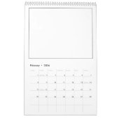 Enfants - Collez votre propre calendrier vierge (Feb 2026)