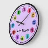 Enfants colorés personnalisés Grand nombre Horloge (Angle)