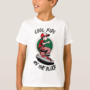 Enfants cool Sur Le T-shirt Du Bloc