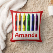 Enfants Crayons Crayon Nom Chambre Décor Coussin (Couverture)