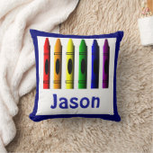 Enfants Crayons Crayon Nom Chambre Décor Coussin B (Couverture)