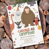 Enfants Cryptid Invitation d'anniversaire