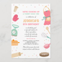 Enfants Cuisine Anniversaire Invitation Cuisine Cu