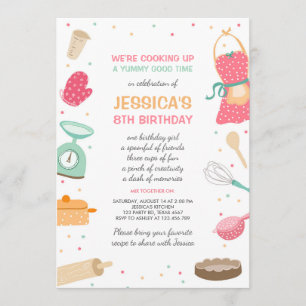 Enfants Cuisine Anniversaire Invitation Cuisine Cu