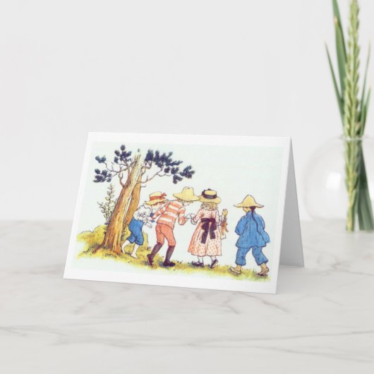 Enfants curieux, Carte de voeux (Devant)