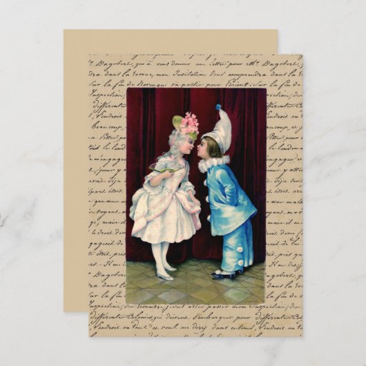 Enfants Curtsy ~ Carte postale / Invitations (Devant / Derrière)