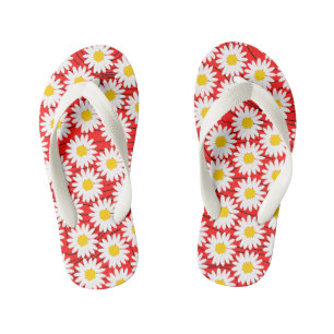 Enfants Cute Blanc Chamomile Rouge Fille tongs tongs